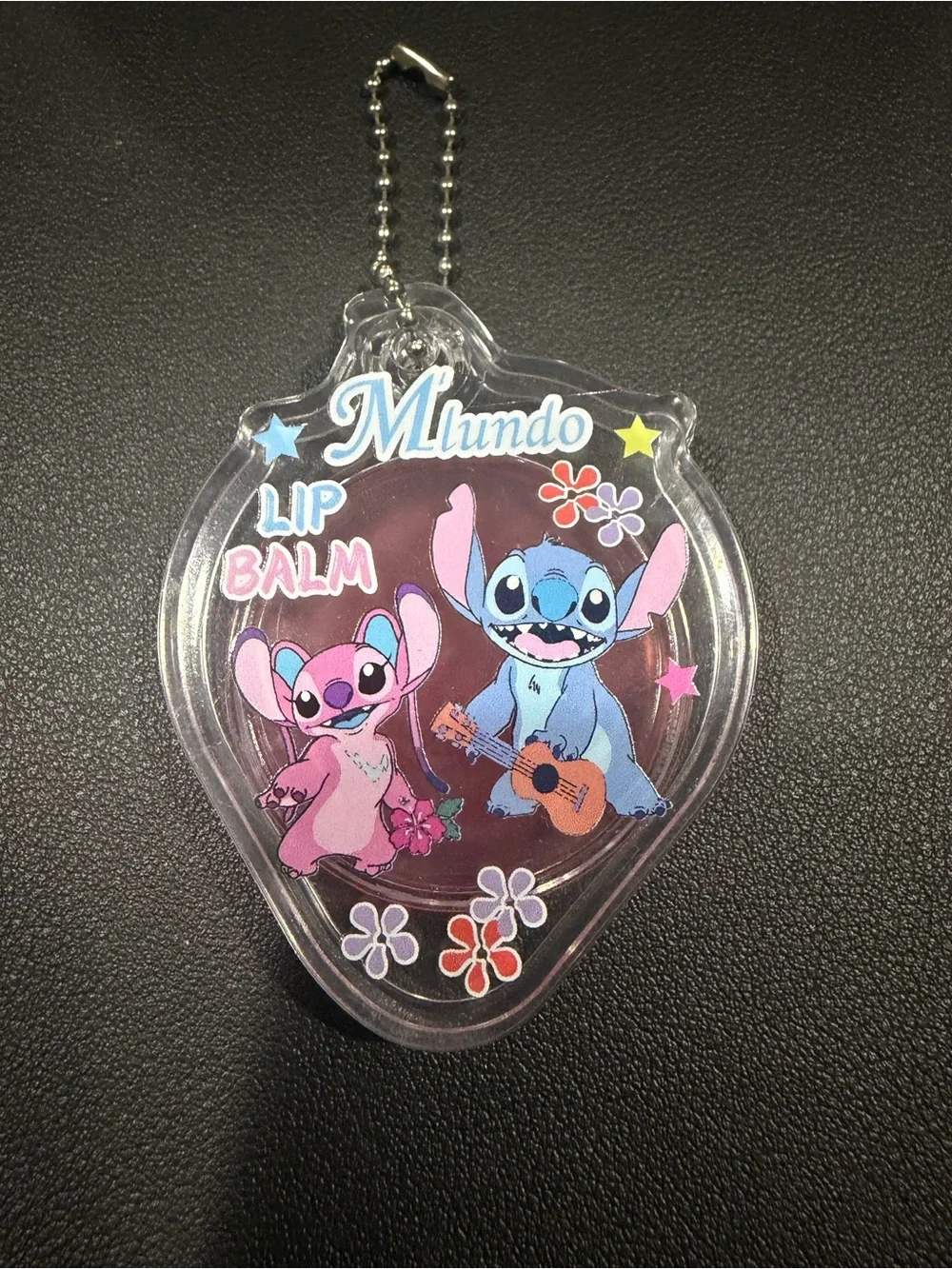 Mlundo Lip Balm Keychain - Pink & Blue Stitch Design